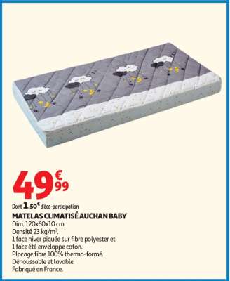 Matelas Climatisé Auchan Baby