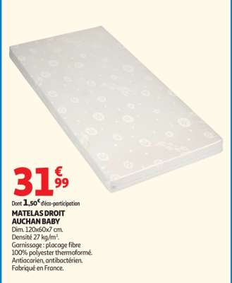 Matelas Droit Auchan Baby