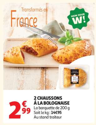2 CHAUSSONS À LA BOLOGNAISE