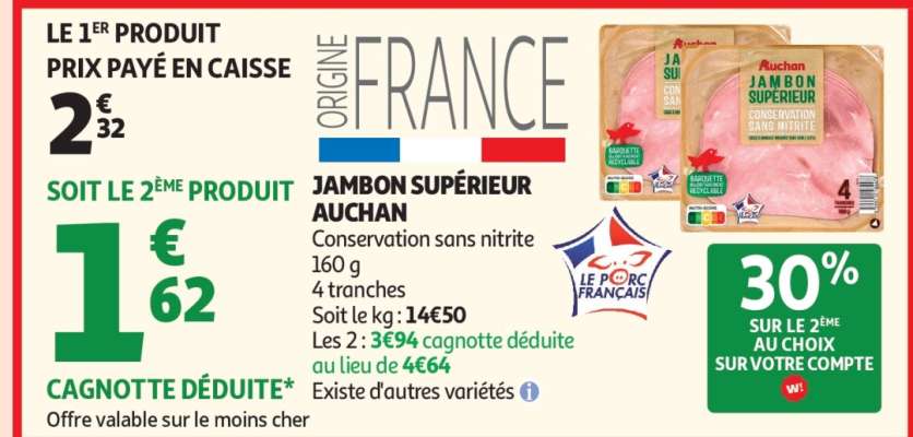 Jambon Supérieur Auchan