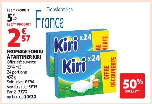 FROMAGE FONDU À TARTINER KIRI