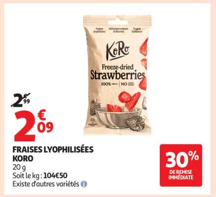 FRAISES LYOPHILISÉES KORO