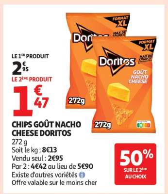 CHIPS GOÛT NACHO CHEESE DORITOS