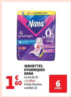 SERVIETTES HYGIÉNIQUES "NANA"