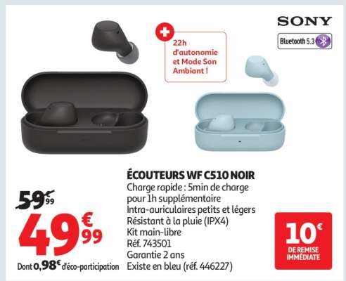 ÉCOUTEURS WF C510 NOIR
