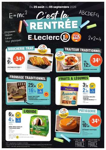 Catalogue E.Leclerc - 25/08/2026 - 05/09/2026.