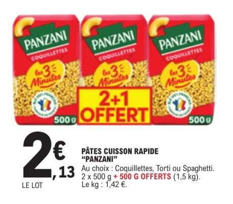 Pâtes Cuisson Rapide 'Panzani'