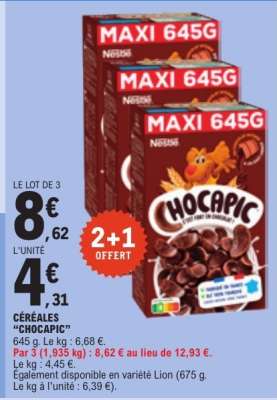 CÉRÉALES “CHOCAPIC”