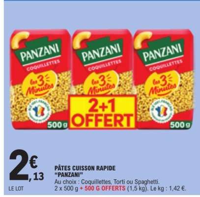 Pâtes Cuisson Rapide 'Panzani'