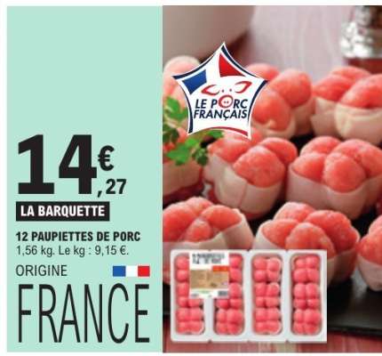 12 PAUPIETTES DE PORC