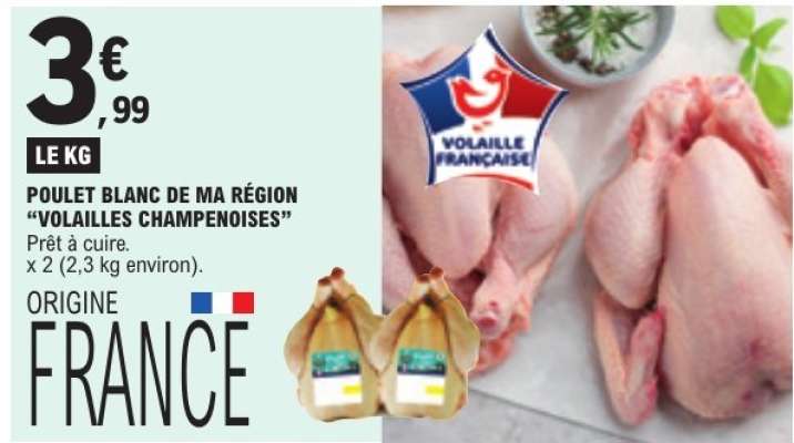 Poulet Blanc de ma Région "Volailles Champenoises"