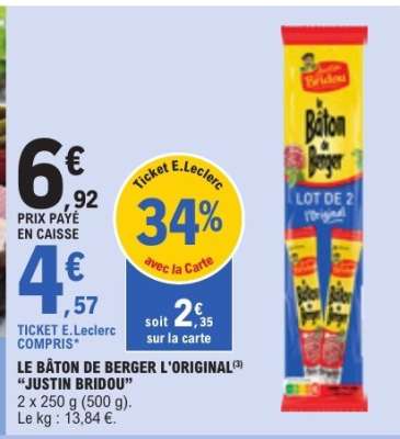 LE BÂTON DE BERGER L'ORIGINAL "JUSTIN BRIDOU"