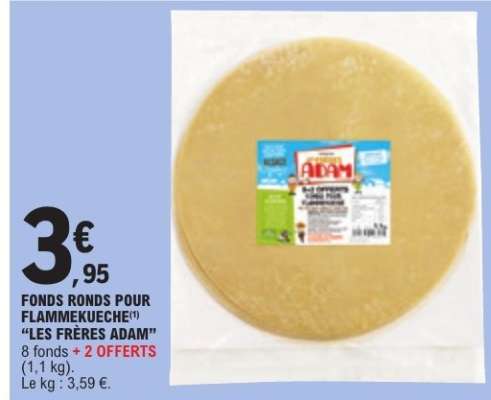 FONDS RONDS POUR FLAMMEKUECHE "LES FRÈRES ADAM"