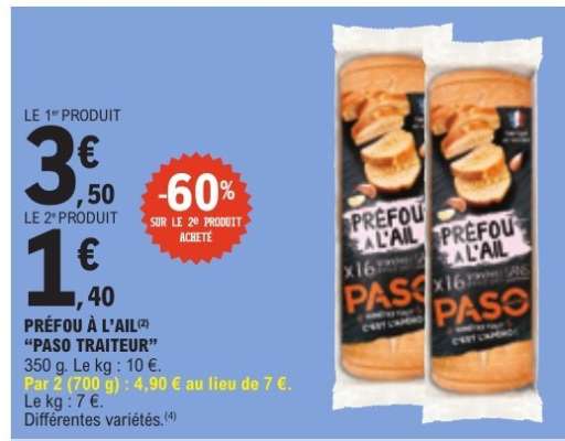 PRÉFOU À L'AIL "PASO TRAITEUR"
