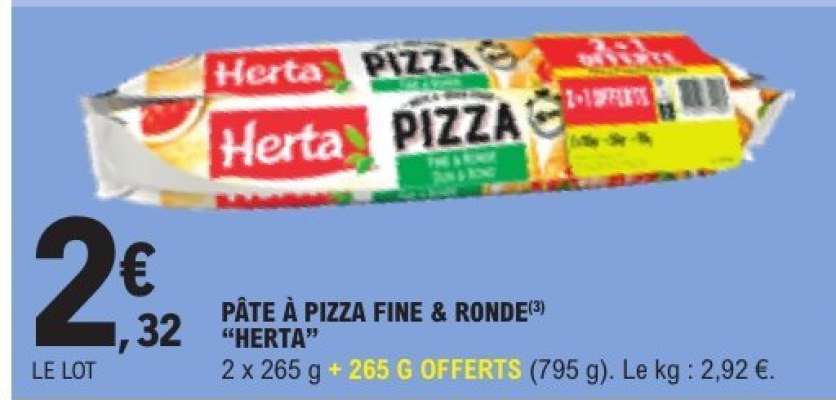 PÂTE À PIZZA FINE & RONDE 'HERTA'