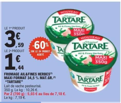 TARTARE Fromage Ail & Fines Herbes