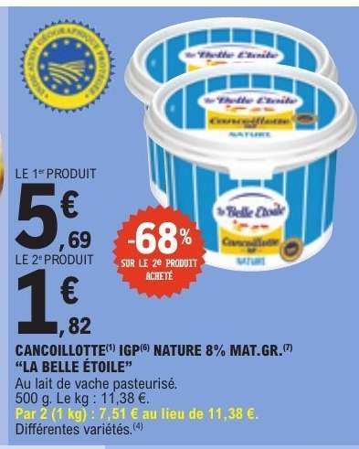 CANCOILLOTTE IGP NATURE 8% MAT.GR. "LA BELLE ÉTOILE"