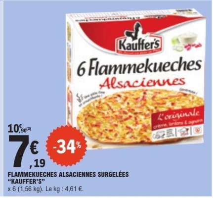 FLAMMEKUECHES ALSACIENNES SURGELÉES “KAUFFER’S”