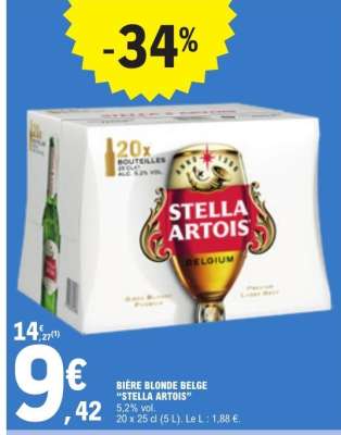 BIÈRE BLONDE BELGE “STELLA ARTOIS”