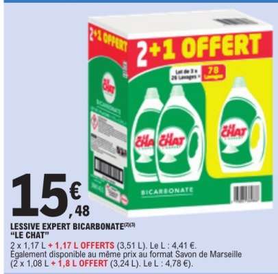 LESSIVE EXPERT BICARBONATE "LE CHAT"
