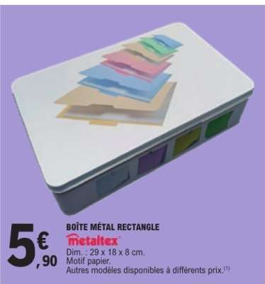BOÎTE MÉTAL RECTANGLE