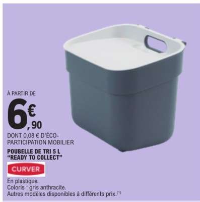 POUBELLE DE TRI 5 L 'READY TO COLLECT'