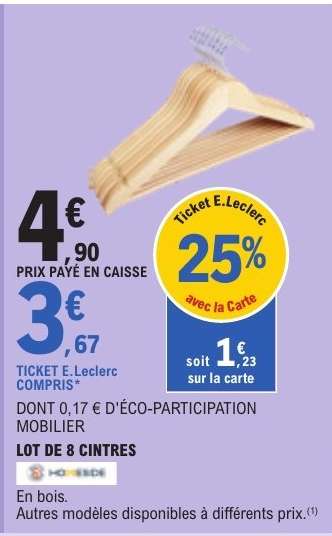 LOT DE 8 CINTRES