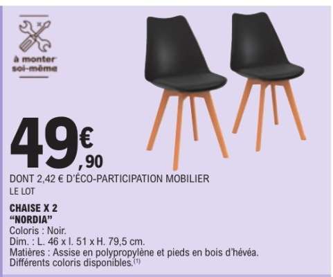 CHAISE X 2 'NORDIA'