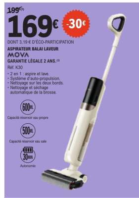 Aspirateur Balai Laveur MOVA