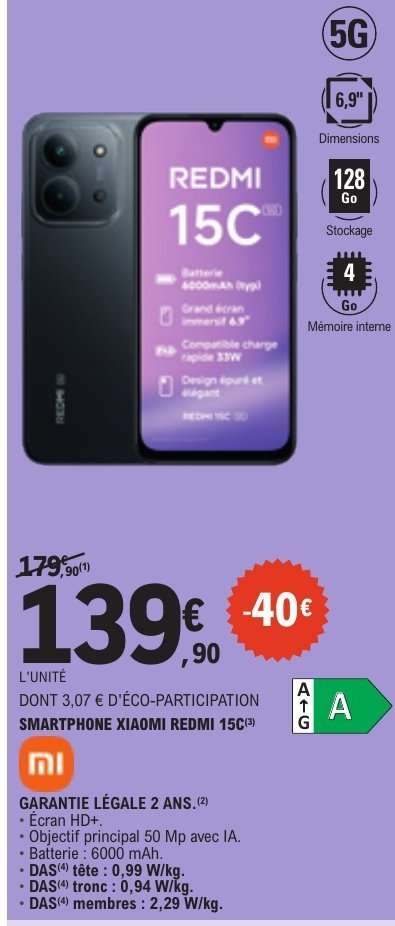 SMARTPHONE XIAOMI REDMI 15C