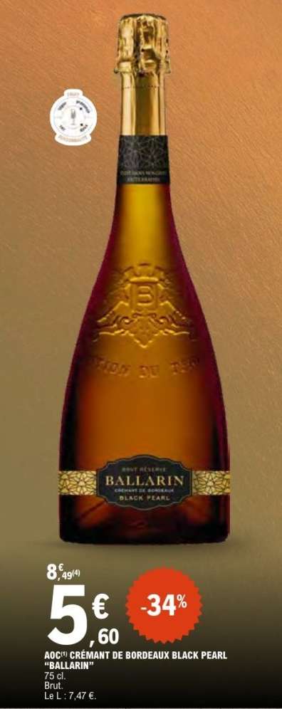 AOC* CRÉMANT DE BORDEAUX BLACK PEARL – BALLARIN