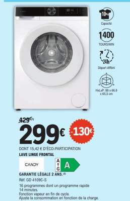 LAVE LINGE FRONTAL