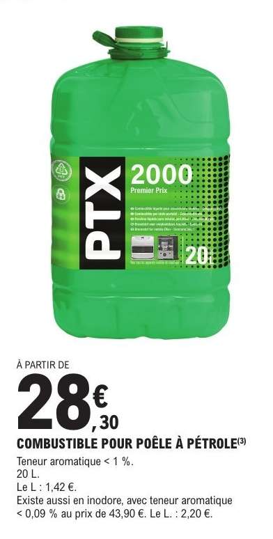 COMBUSTIBLE POUR POÊLE À PÉTROLE