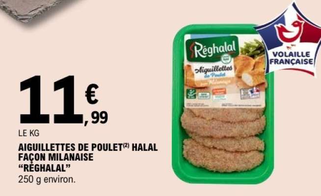 AIGUILLETTES DE POULET HALAL FAÇON MILANAISE “RÉGHALAL”