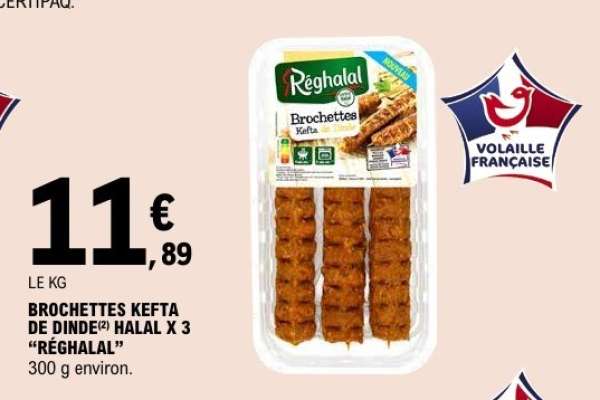 BROCHETTES KEFTA DE DINDE HALAL X 3 “RÉGHALAL”