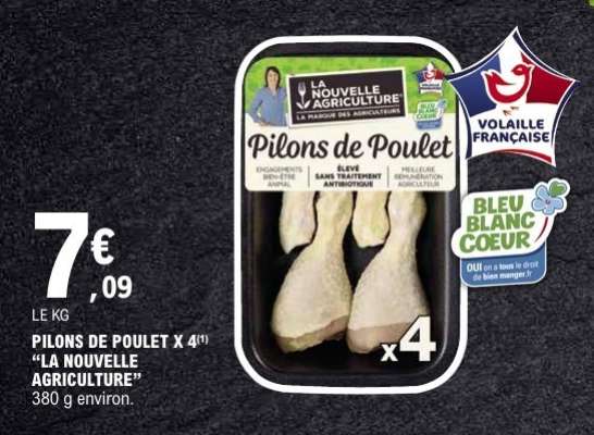 PILONS DE POULET X 4 "LA NOUVELLE AGRICULTURE"