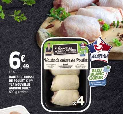HAUTS DE CUISSE DE POULET X 4