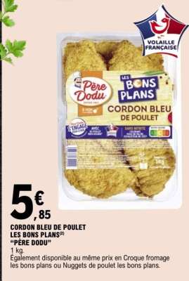 CORDON BLEU DE POULET LES BONS PLANS 'PÈRE DODU'