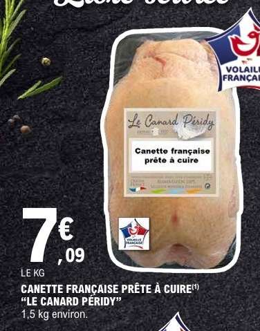 Canette Française Prête à Cuire "Le Canard Peridy"