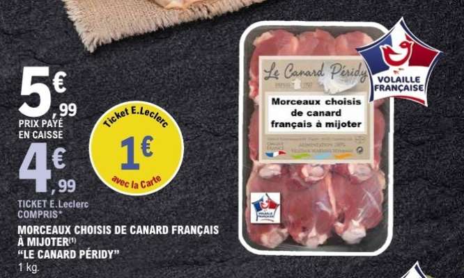 Morceaux choisis de canard français à mijoter