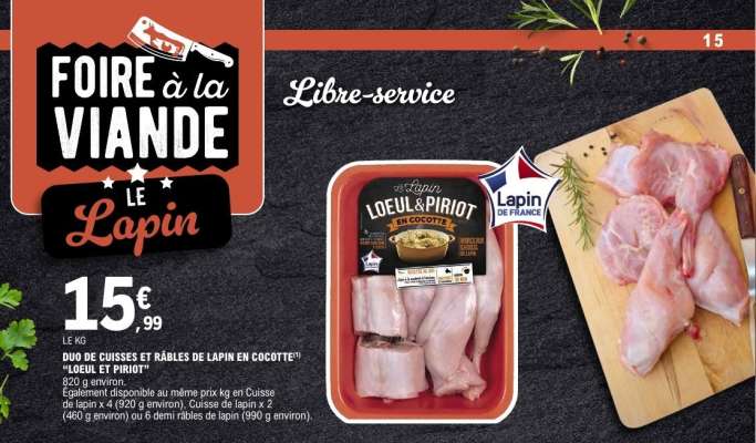 DUO DE CUISSES ET RÂBLES DE LAPIN EN COCOTTE "LOEUL ET PIRIOT"