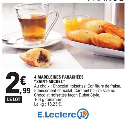 4 MADELEINES PANACHÉES “SAINT-MICHEL”