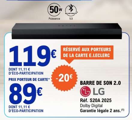 Barre de Son 2.0