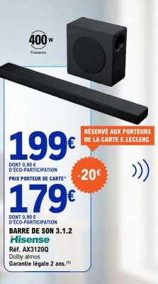BARE DE SON 3.1.2 Hisense