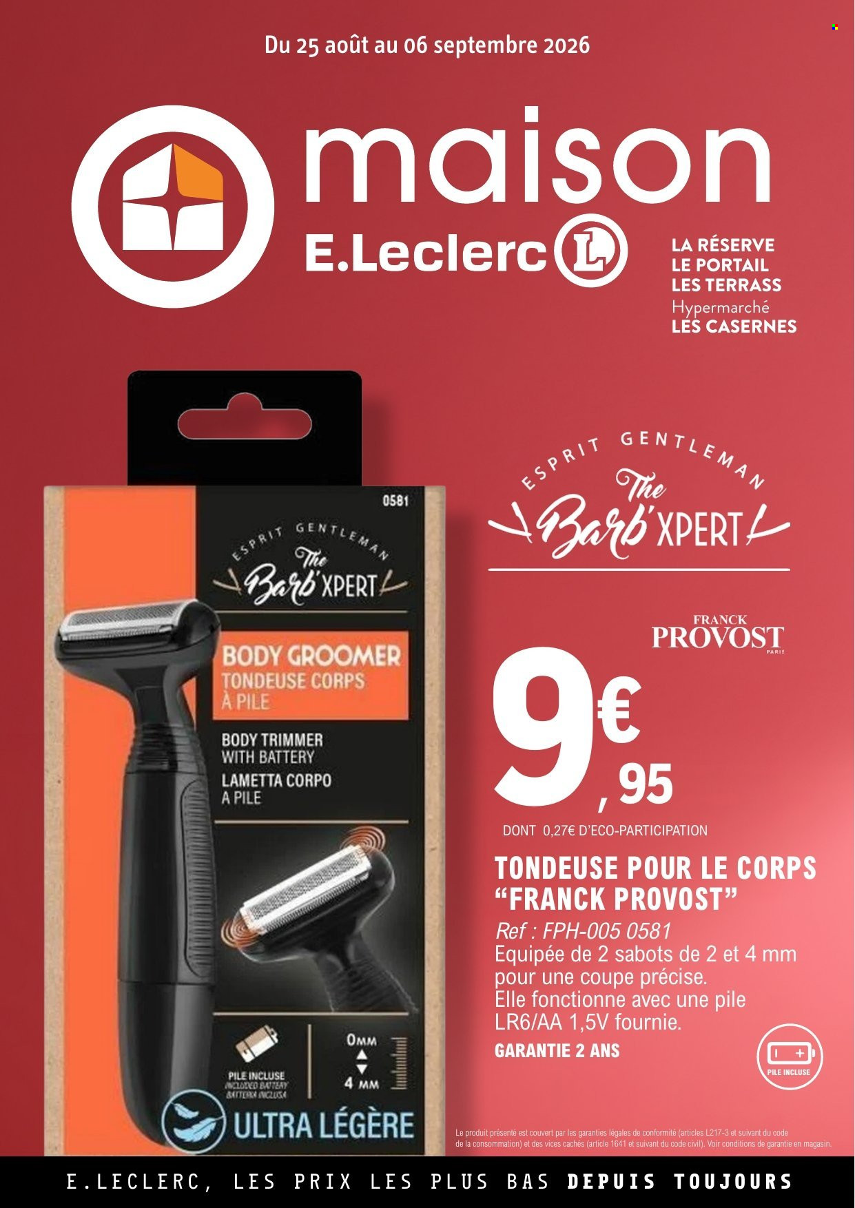Catalogue E.Leclerc - 25/08/2026 - 06/09/2026. Page 1