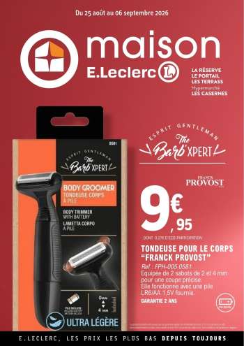 Catalogue E.Leclerc - 25/08/2026 - 06/09/2026.