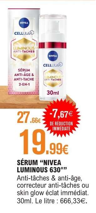 SÉRUM “NIVEA LUMINOUS 630”