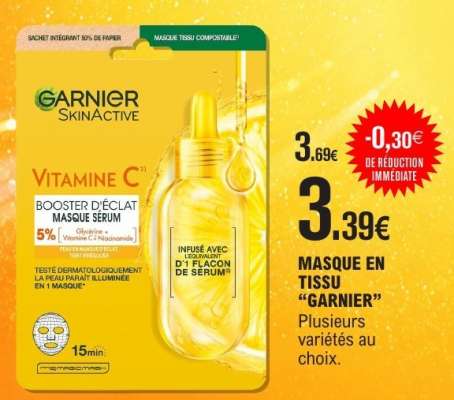 MASQUE EN TISSU “GARNIER”