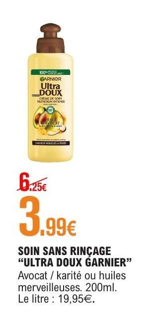 SOIN SANS RINÇAGE “ULTRA DOUX GARNIER”