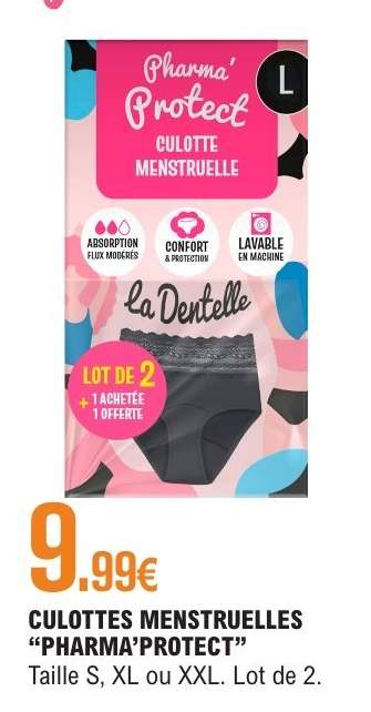 CULOTTES MENSTRUELLES “PHARMA’PROTECT”